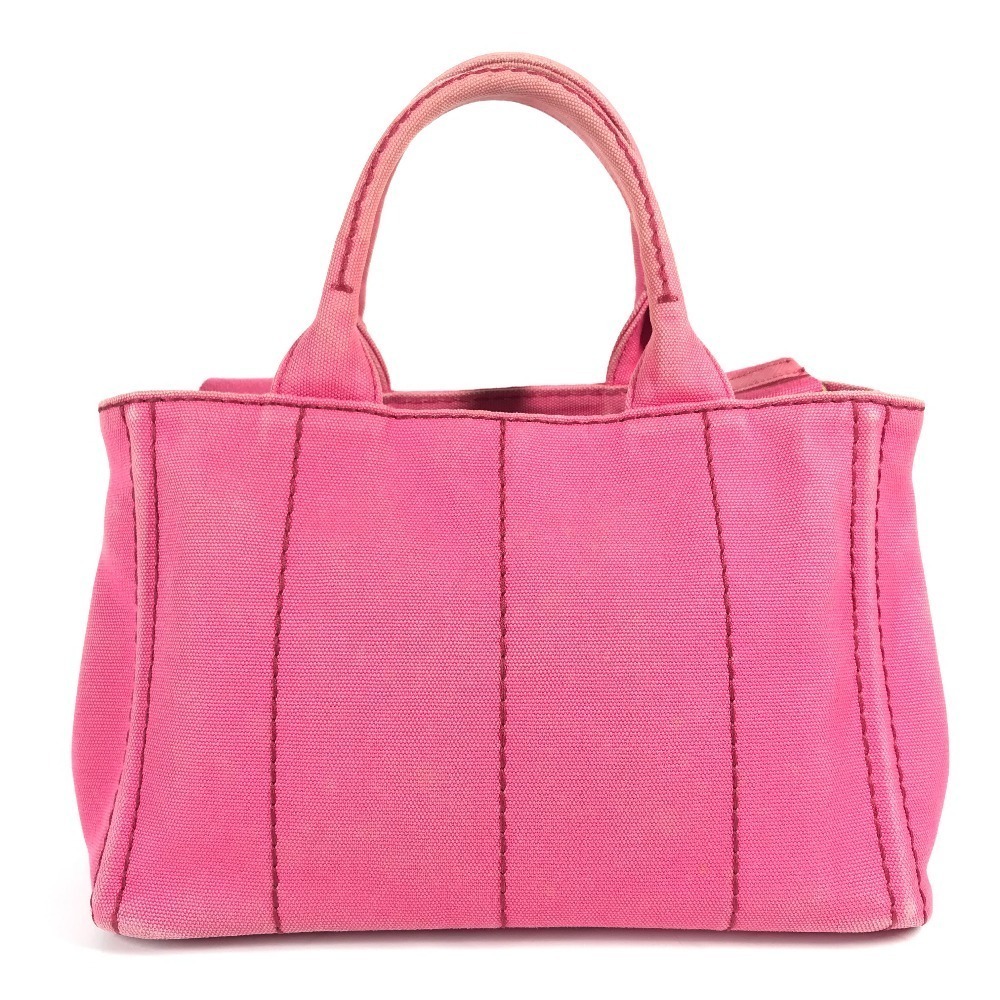 Prada Canapa logo tote bag shoulder crossbody handbag pink canvas - Picture 3 of 15